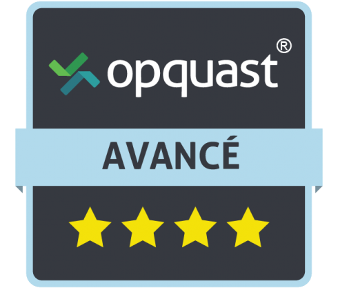 Badge Maîtrise de la Qualité en projet Web OPQUAST