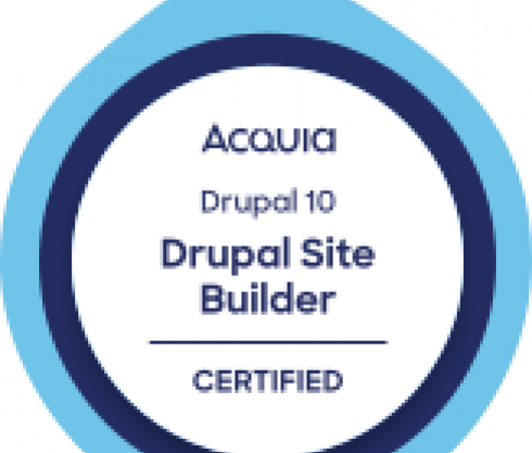 Acquia Certification Badge Drupal Site Builder_Drupal 10