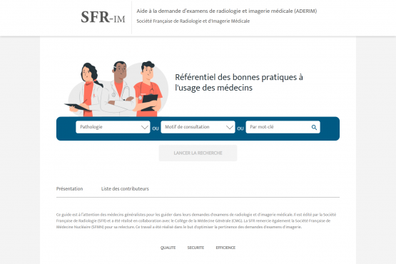 Page d'accueil Guide Bon usage Imagerie médicale - SFR (Société Française de Radiologie), , site Drupal réalisé à Sainte-Pazanne, Pays de Retz, près de Nantes, Loire Atlantique